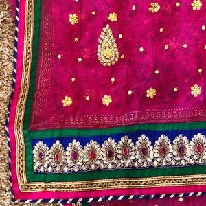 Multi color Bollywood Indian Saree